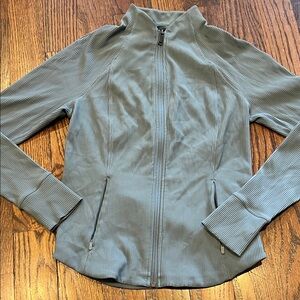 Athleta Ribbed Salutation Jacket Mineral Grey M Medium